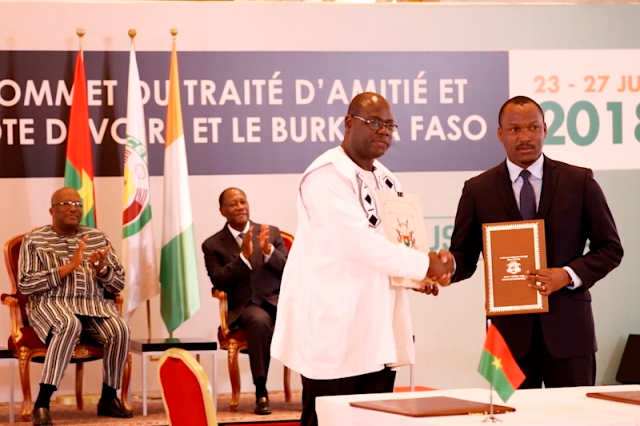 COTE D’IVOIRE-BURKINA FASO : QUATRE ACCORDS DE COOPERATION SIGNES